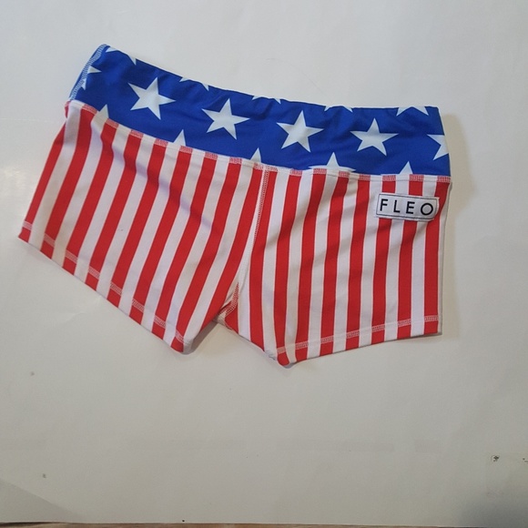 Fleo Pants - Fleo Workout Shorts American Flag